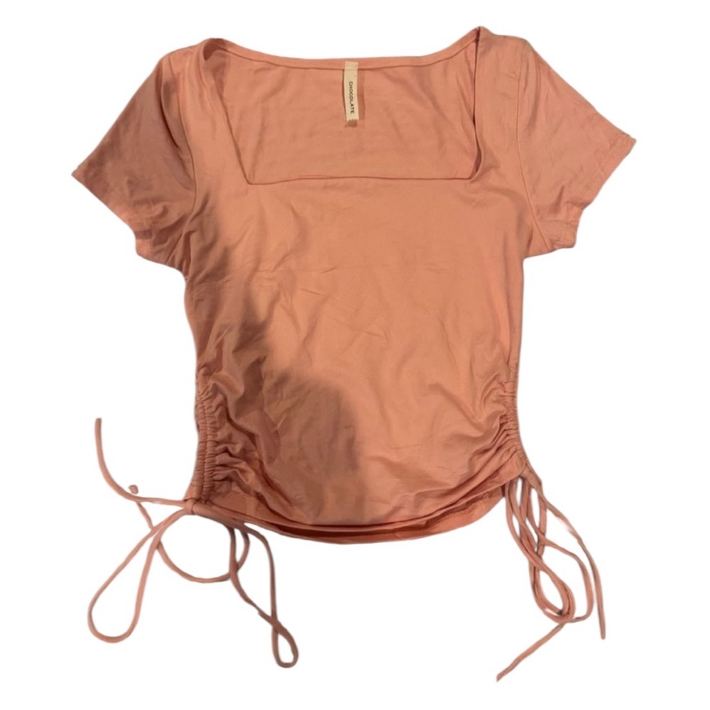 Chocolate Square Neck Peach Top